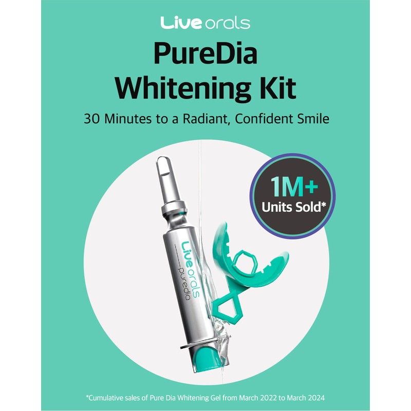 Live Orals PureDia Teeth Whitening Kit - Gel & Mouthpiece