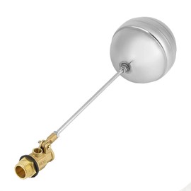 Cold Water Tank Ball Valve, Stainless Steel Float Valve, Float Valve Ball Steel, 3.9Inches Small Cistern Float DN15 Water Tank Ball Valve Thread Adjustable Float Ball Sensor Hydraulics, for Water Tank