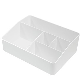 Granvela 5-Compartment Desktop Organizer for Home, Office, and Daily Essentials(Creamy White)