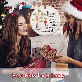 Christmas Ornaments 2025, Ceramic Ornaments for Christmas Tree, Christmas Decor Gifts for Women, Men, Christmas Vacation Ornament for Family, Sister, Friends, Meaningful Christmas Ornaments