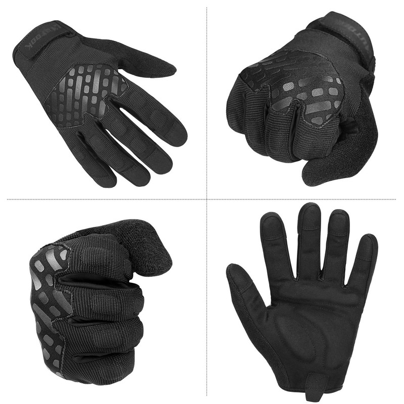 KUTOOK Airsoft Gloves Bike Gloves Men Touchscreen for Shooting Black