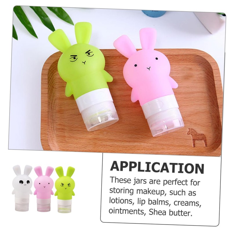 IWOWHERO 3pcs Leak Shampoo Bottle Travel Toiletries Bottles Lotion Squeeze