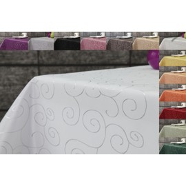 First-Tex Ornament Damask Tablecloth Choice of Colour and Size