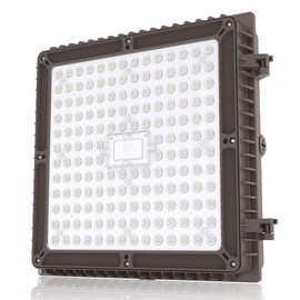 HYPERLITE 100W LED Canopy Light Dimmable 13,000LM 5000K 100-277VAC 13.2" x 13.2" IP65 Waterproof for Warehouse,Parking Garage,Patio,Area Lighting