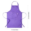Zihuatailer Purple Kids Baking Apron Cooking Apron with Pockets for
