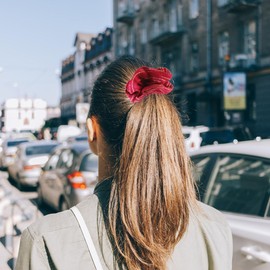 Jing xin Scrunchies for Women, 18 Count - 6 Soft Striped, 6 Plaid, 6 Polka Dot Hair Scrunchies - CottonCotton Scrunchies for Girls & Stylish Cute Satin Hair Ties - One Size