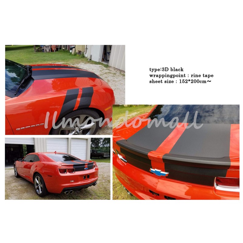 IlMondoMall Amazing 3D 3D Carbon Sheet Carbon Sticker Universal (78.7
