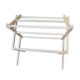 Boxwood and Mum Small Drying Rack for Counter Top or Table, Mini Tea Towel Wooden Laundry Rack, Collapsible Folding Stand, Primitive Kitchen Decor, For Drying Tea Towels, Candles, Pasta, Small Clothes