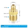 PATIKIL 1/4"Male x 1/2" Male Brass Flare Union Connector, 2