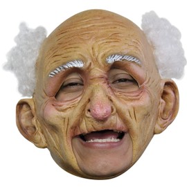 Ghoulish Productions Máscara Divertida de Viejito de Latex Abuelito Anciano Realista, Standard, Piel