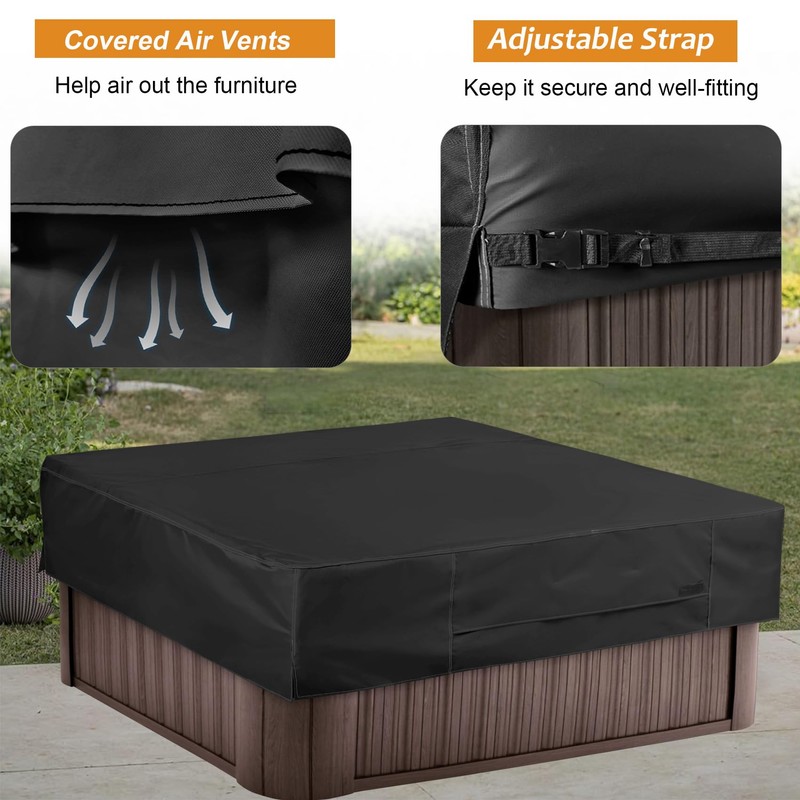 NettyPro Hot Tub Cover Protector Waterproof Outdoor SPA Cover Cap
