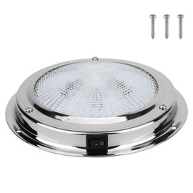 RVZONE Marine Boat Dome Light 12V LED Boat Interior Lights with Toggle Switch 5.5" LED Boat Cabin Light with Stainless Steel Surface Mount
