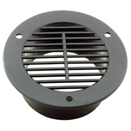 Kaper II L12-0018 Black Fits 3" hole Trailer Vent Cover,1 Pack