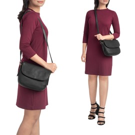 STILORD 'Loreen' Women's Handbag, Small Leather Bag, Women's Shoulder Bag for Going Out, Elegant Evening Bag, Party Bag, Leisure Bag, Genuine Vintage Leather, black, shoulder bag