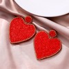 Heart Earrings for Women Valentine’s Day Earrings Beaded Heart Drop