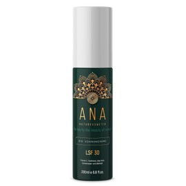 ANA Naturkosmetik Sun Protection Lotion LFS 30, Unique, Moisturising Sun Cream Based on Aloe Vera Direct Juice and Jojoba Oil, Organic UV Filter Complex 200 ml - Made in Germany