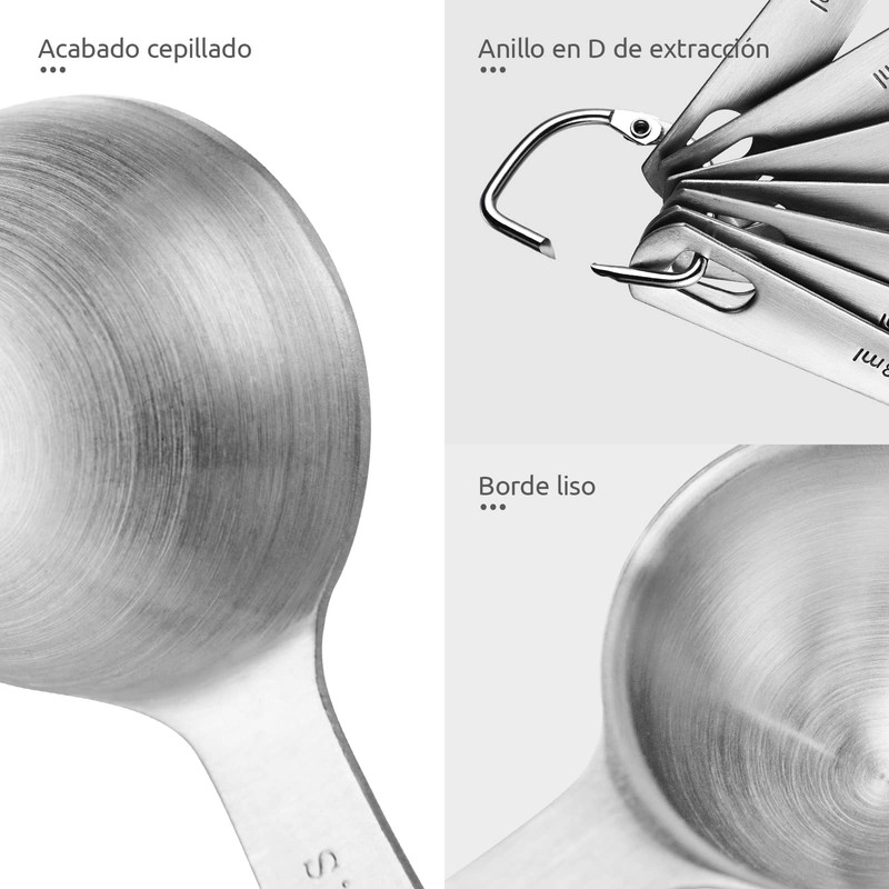 Cucharas medidoras: U-Taste 18/8 Cucharas medidoras de acero inoxidable Juego