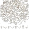 SUNNYCLUE 1 Box of 150pcs Stainless Steel Bead Caps Silver
