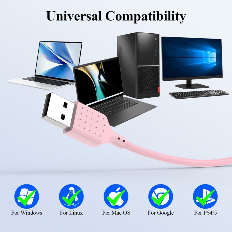 USB Earbuds for PC Laptop Computer with Mic Wired Headphones