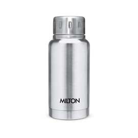 Milton Insulated Water Bottle 5.4 oz (160 ml) Stainless Steel Double walled vacuum flask Hot and Cold Drinks, Leak-Proof Simple Screw Lid, Office, Gym, Elfin 160 Silver