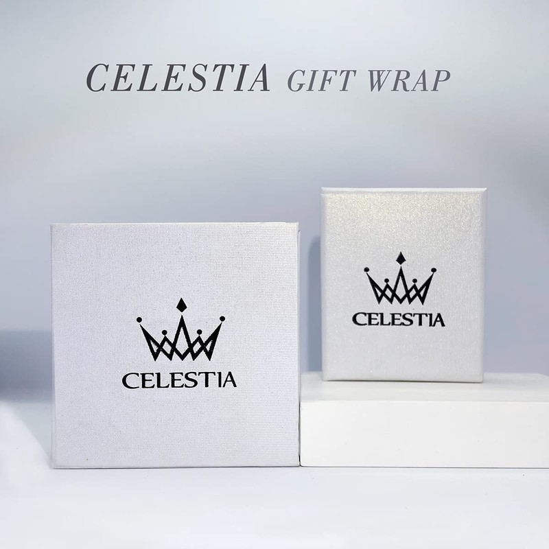 CELESTIA 20th Birthday Gift for Women Sterling Silver Initial Necklace