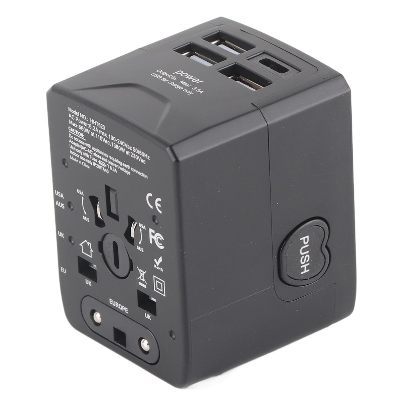 Universal Travel Adapter International Plug Power Converter Multi Outlets