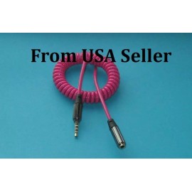 Unbranded 5PK PRO Deluxe Coiled 3.5mm Headphone M / F Extension TRRS Stereo Cable 4 Pole