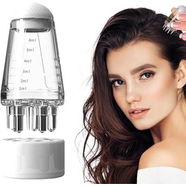 Aceite de Romero para El Cabello, Aplicador De Aceite Para El Cuero Cabelludo Con Rodillo De Masaje, Aceite Esencial de Romero, Aplicador De Aceite...