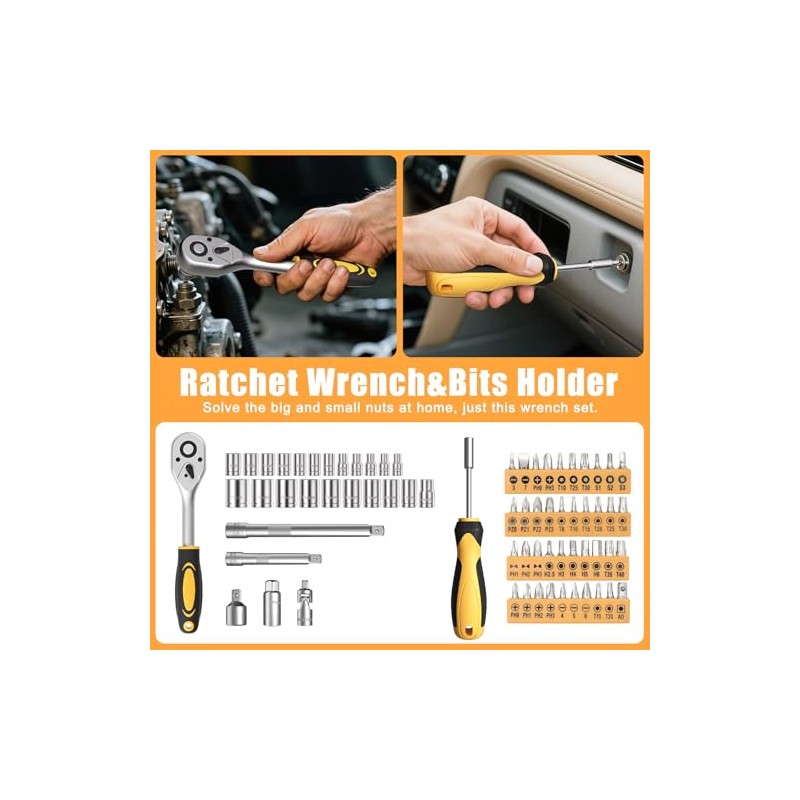 328 Piece Tool Kit for Home,Hand Repair Tool Set,Toolbox Storage