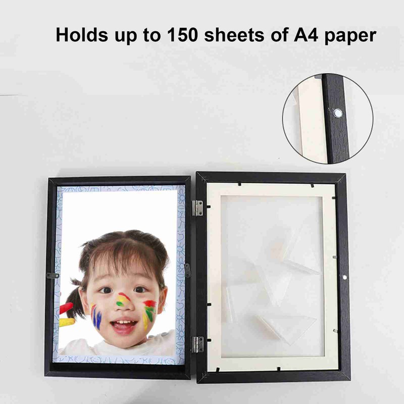 Wooden photo frame table oil painting storage box Kids Art