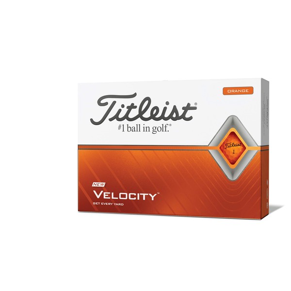 TITLEIST VELOCITY T8225S-J Unisex Golf Ball, Orange