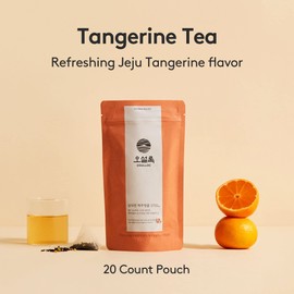 OSULLOC Tangerine Tea (Refreshing Jeju Tangerine Flavor) | Korean Premium Blended Tea Bag | Sweet Fruit Tea | 20 Count Tea Bags, 1.76oz