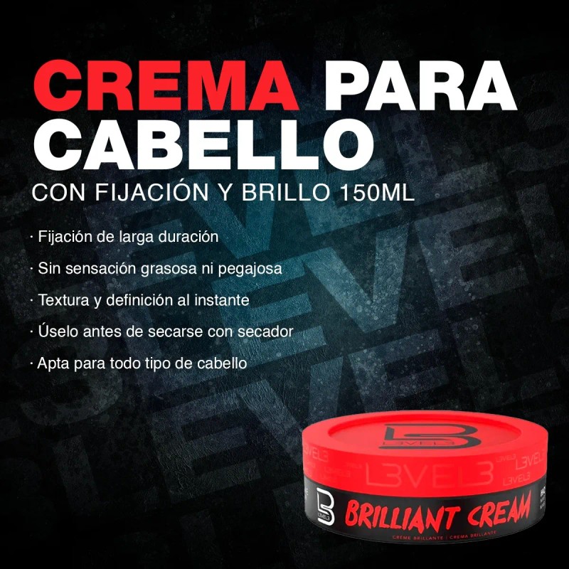 Crema Para Cabello L3 Level 3 Brillo Intenso 150ml