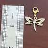 AMOBESTER Rhinestone Dragonfly Clip on Pendant Charms for keychain DIY