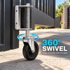 4-Inch Spring-Loaded Gate Caster Wheel with 360° Swivel, Rubber Tire