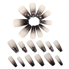 Healeved Nail Decoration Accessories 1 Set of Press on Nails Full Coverage Rhinestones for Women Girls