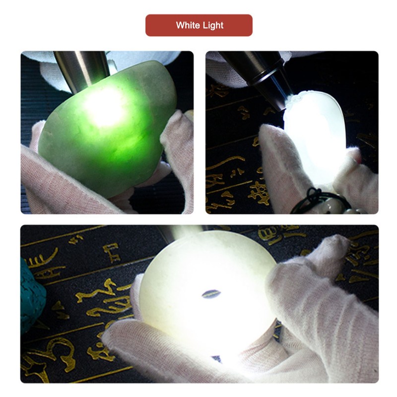 Adjustable Gem Identification Light Pocket 3LED Jewelry Appraisal Flashlight with
