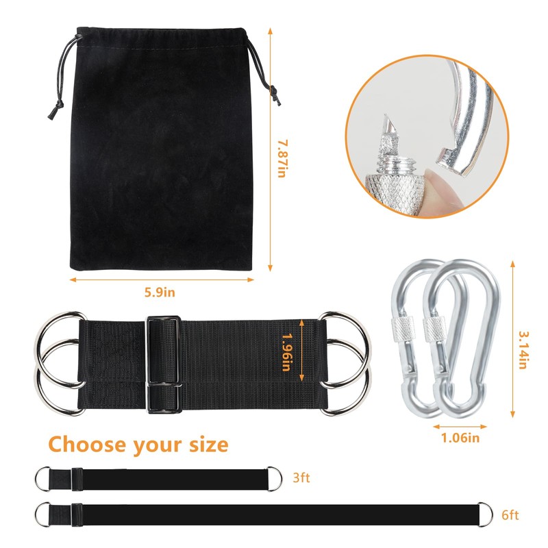 DONILIGA Adjustable Tree Swing Hanging Straps and Hammock Hanging Straps