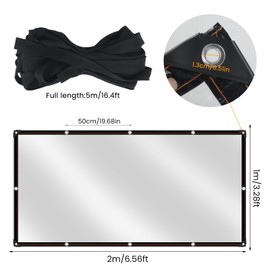 KJLEEN Clear Tarpaulin 1m x 2m Transparent Tarpaulin Waterproof Heavy Duty Clear Plastic Sheeting Tarp with Eyelets & Rope for Garden Camping Caravan Balcony Greenhouse Chicken Rabbit Hutch Cover