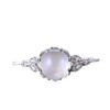 Yuren Women Ring Delicate Moonstone Diamond Ring Stylish Exquisite Encrusted