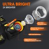 MAXME100® Upgraded Long Throw Headlamp Rechargeable, Head Lamp, High Lumen