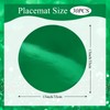 30 PCS Green Paper Place Mats Round Disposable Placemats Mardi