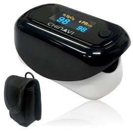 Medical Device Certification MD300CN350 Pulse Oximeter, Oxygen Concentration, Easy to See in Dark Places, Black