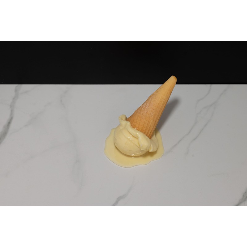 Fake Melting Vanilla Ice Cream Cone