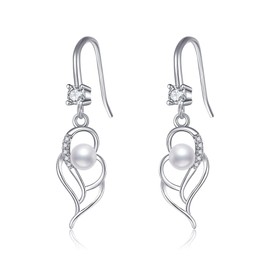 POPLYKE 925 Sterling Silver Celtic Cat/Fox/Moon Owl Earrings, Cute Animal Earrings, Gift for Women (Fox)