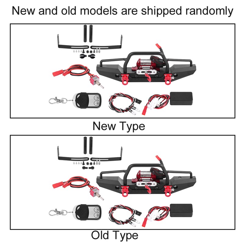 Aluminum Alloy Front Bumper with Winch for Traxxas TRX-4 RC