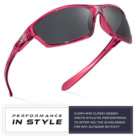 Nitrogen Polarized Wrap Around Sport Sunglasses for Men Women UV400 Driving Fishing Running Sun Glasses