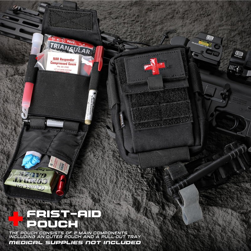 WYNEX IFAK Molle First Aid Pouch，Tactical Medical Pouches Trauma kit