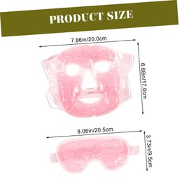 Totority Cooling Gel Face and Eye Mask Set for Men and Women Reusable Cold Therapy Mask Soft Backing for Relaxation and Skin Care