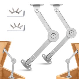 Soft Close Hinges, 2 Pack Adjustable Lid Support Hinge, Toy Box Hinges Soft Close for Closet, Cabinet, Wardrobe or Toy Box